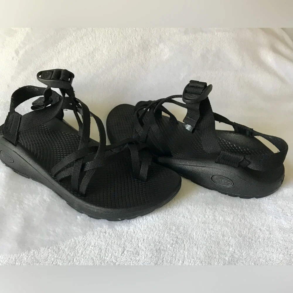 Women's ZX/2 Dual Adjustable Straps Classic Black Sandal Women’s Size 9 - Picture 3 of 7